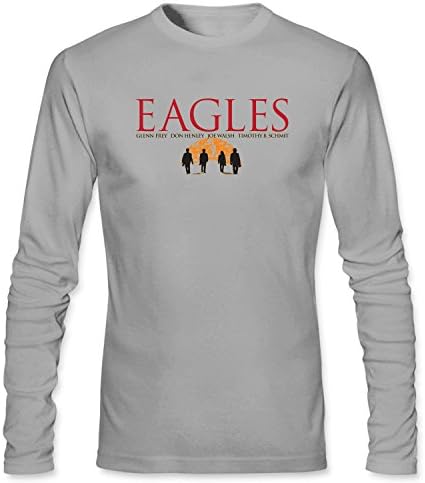 Jiuhe Men's The Eagles Band Logo T Shirt light grey XL