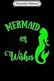 Composition Notebook: Mermaid Kisses and Starfish Wishes Funny Mermaids Gifts  Journal/Notebook Blank Lined Ruled 6x9 100 Pages