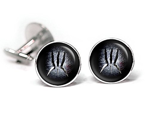 SharedImaginationWolverine Cufflinks, X-Men Tie Clip, Wolverine Cuff Links, Superhero Wedding Jewelry, Groomsmen Gifts, Groomsman Gift