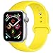 BOTOMALL Compatible With Iwatch Band 38mm 40mm 42mm 44mm Classic Silicone Sport Replacement Strap Bracelet for Iwatch all Models Series 4 Series 3 Series 2 Series 1 (pollen yellow,38/40mm S/M)