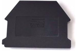 Dinkle DK4NC-BK DIN Rail Terminal Block End Cover for DK2.5N-BK DK4N-BK Black, Pack of 50