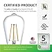 Sunco 10 Pack Edison Bulbs LED ST64, Clear Vintage Filament Waterproof Bulb, 800 LM, 8.5W (60W Equivalent), 3000K Warm White, E26 Medium Base, Decorative Dimmable UL