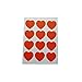 Shxstore Kawaii Red Heart Scrapbook Stickers Decals Envelope Seals, 12 Sheets, 144 Decals