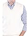 Andrew Rohan Men's 100% Cotton V-Neck Sweater Vest, Natural, Medium