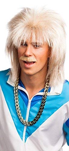 Adults Mens Ladies 80s 1980s Blonde Mullet Party Guy Stag Do Night