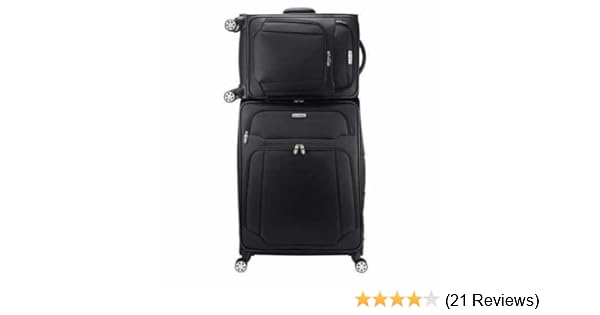 samsonite stackit plus 2 piece stackable 1680d luggage set