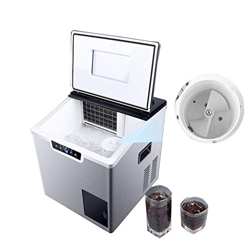 FRIDGE Eiswürfelmaschine Crushed Ice Eiswürfelbereiter 40kg Eiswürfel 24h Eiswürfelmaschine Mit Griff Automatische…