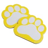 Dozen Yellow Paw Print Themed Mini Notebook Memo Pads
