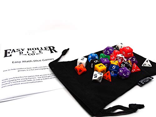 Math Dice Games – Perfect for Learners of All Ages – Includes a FREE dice bag and 5 FREE Math Dice Games Covering Many Mathematical Concepts – Ideal for Teachers, Parents, and Childcare Professionals