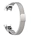 TENKER Fitbit Alta Band Adjustable Replacement Accessories Bands Metal Wristband Band Strap - Stainless Steel Milanese Loop Metal Replacement Accessories Bracelet Strap for Fitbit Alta HR