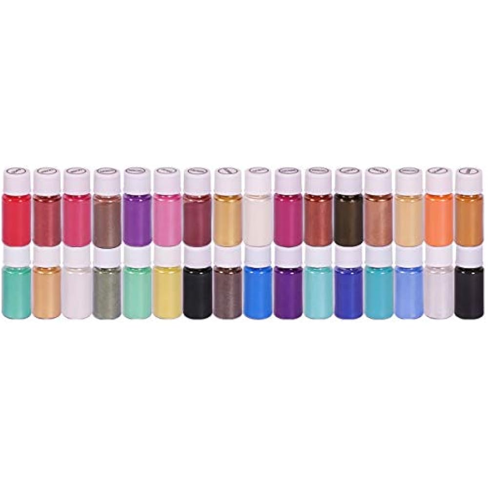 Mica Powder For Epoxy Resin Metallic 32 Color Pigment Lip Gloss