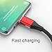 NetDot Gen10 3 in 1 Nylon Braided Magnetic Fast Charging Cable with Side LED Compatible with Micro USB & USB-C Smartphones Come with 3 Connectors Each Cable(3.3ft/2 Pack red)