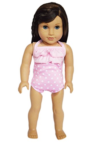 Brittany's My Pink Dot Swimsuit Compatible with American Girl Dolls- 18 Inch Doll Clothes