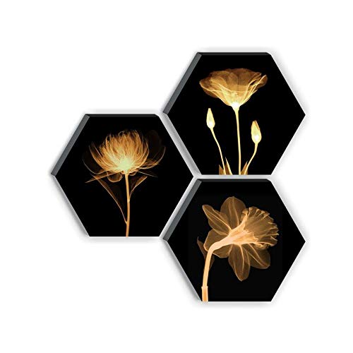 SAF UV Textured Hexagonal Flower Painting