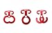 5pcs Ultralight Aluminum Guyline Cord Adjuster for Tent Camping Hiking Backpacking Outdoor Activity,Fixed Antiskid Open Hooks Outdoor Accessories,Red