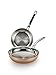 Lagostina Stainless Steel Copper 8-Inch and 10-Inch Fry Pan Set Cookware, 2-Pack, Copper