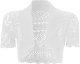 FashionMark Girls Kids Crochet Knitted Bolero Shrug Top