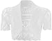 FashionMark Girls Kids Crochet Knitted Bolero Shrug Top White