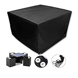 Moldiy Square Patio Rattan Wicker Table and Chair Set Cover Waterproof for Outdoor Garden Furniture Care 48x 48 x 29 Inch Black