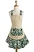 DII, Ruffle Kitchen Apron, Ladies Adjustable, 26x28.5, Floral Dark Green