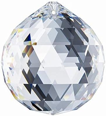 Set of 12 - 50 mm Clear Asfour Crystal Ball Prism Wholesale 30% Full Lead Art# 701 - 1 Hole