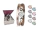 Di Maggio Essential Oil Diffuser Bracelet, Stainless Steel Aromatherapy Locket Bracelets Leather Band with 8 Pads, Girls Girlfriend Women Mother Jewelry Gift Set