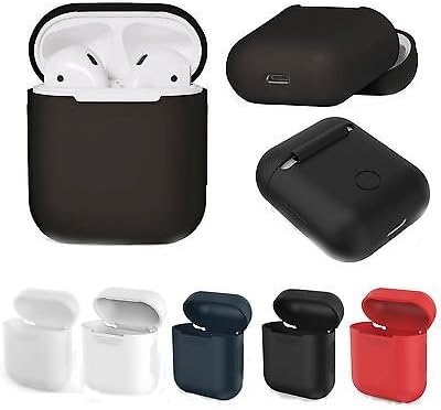 GIA DIGITAL Silicone Protective Cover with Key Ring for Apple Air-pods (Black)