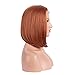ALICE Lace Front Wigs Copper Orange Bob Wig, 14