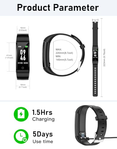 GRV Non-Bluetooth Pedometer Watch Fitness Watch(No App/No Phone Required) Simple Fitness Tracker with Step Tracker Calories Counter Sleep Monitor Distance Activity Tracker for Walking Running
