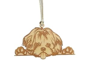 Shih Tzu long haired Dog Christmas Tree Ornaments, Pet Gifts for Holiday Season, Dog Lover Gifts, Dog Breeder Present, Dog De