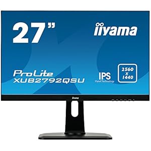 iiyama-XUB2792QSU-B1-27-Inch-ProLite-Height-Adjustable-IPS-WQHD-Slim-LED-Monitor-Black iiyama XUB2792QSU-B1 27 Inch IPS LCD with Slim Bezel,5ms,WQHD 2560x1440,FreeSync ,350 cd/m² Brightness,1x HDMI,1 x…