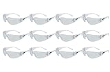 ABN Clear Safety Glasses Protective Eyewear 12-Pack in Clear - UV Protective Transparent Lens Protective Glasses
