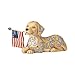 Jim Shore HWC by Enesco Dog Holding Flag Figurine