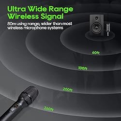 FDUCE Wireless Microphone, Karaoke Mic, UHF