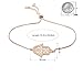Hamsa Hand Fatima and Evil Eye Charms Bracelets for Girls Women, Snake Chain Rope Bracelet Luck Protection Jewelry Gifts