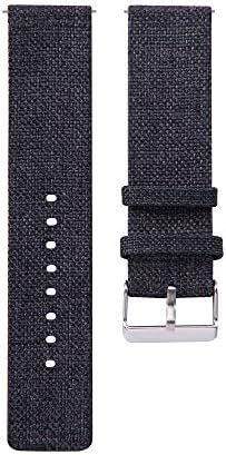 Liqiqi For Samsung Galaxy Watch Strap Replacement Woven Fabric Accessories Breathable Wristband for Samsung Galaxy Smart Watch (Black, 42mm)