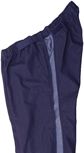 Adrians Unisex Wheelchair Sitter Pants Twill Side Separating Zippers (38W x 33L, Navy Blue)