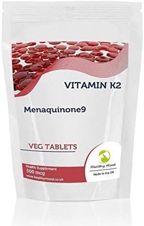 Vitamin K2 500mcg Menaquinone-9 High Quality Sample Pack of 7 Vegetarian Tablets Pills Health Food Supplements Nutrition HEALTHY MOOD