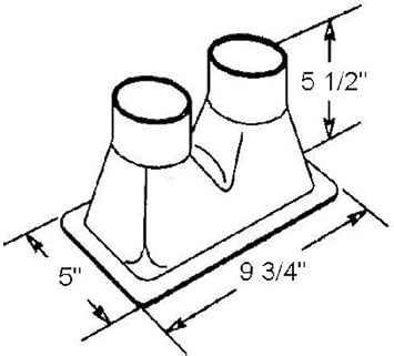 Amazon Com Bb7008 Dual Bumper Plastic Inlet Duct 5 H X 9 3 4 W X 5 1 2 D For 3 Duct Hose Automotive
