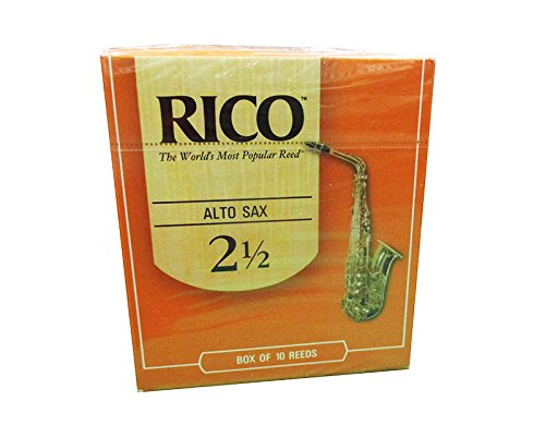 Rico Alto Sax Reeds, Strength 2.5, 10-pack