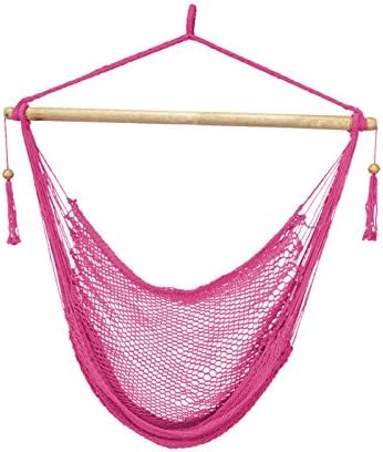 Bliss Hammocks Island Rope Chair In Pink