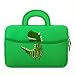 MoKo Fire HD 10 Inch Kids Tablet Sleeve Case Bag, [Shock-Proof] Zipper Handle Pouch Portable Neoprene Cover for Amazon Fire HD 10 Kids Edition, Kindle Fire HD 10.1 Inch - Dinosaur Green