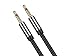Monolith Dual 2.5mm to 3.5mm Headphone Cable - 6 Feet - Black With Braided Auxiliary Audio Cord Works With M1060, M1060C, M565, M565C Black/Silver