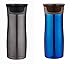 Contigo Autoseal West Loop Stainless Steel Travel Mug with Easy-clean Lid, 16-ounce, Monaco / Gun Metal, 2-pack