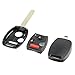 Key Fob Keyless Entry Remote Shell Case & Pad fits Honda Accord Civic CR-V CR-Z Fit Insight Odyssey (MLBHLIK-1T, N5F-S0084A)