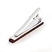MERIT OCEAN Smart Men's Bulinga Wood Tie Clip Natural Tie Bar 2.1 Inch in Gift Box Red