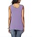 iGENJUN Women's V Neck Back Criss Cross Basic Flowy Tank Tops,XL,Lavender