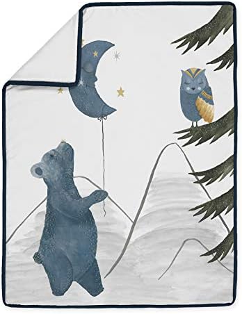 Crib bedding set featuring moon and candy designs by Candy Jojo Designs.