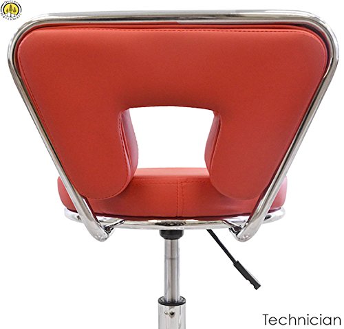 Salon Stool Beauty Manicure Pedicure Hair Dresser Adjustable Stool Red