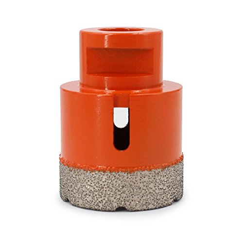 Diamond Core Drill Bit Masonry Hole Saw Kit With 1-3/4 Inch Diameter Vacuum Brazed For Most Angle Die Grinders Dry Wet Drilling Concrete Granite Porcelain ceramic tile Marble Stone - Thumbnail 5